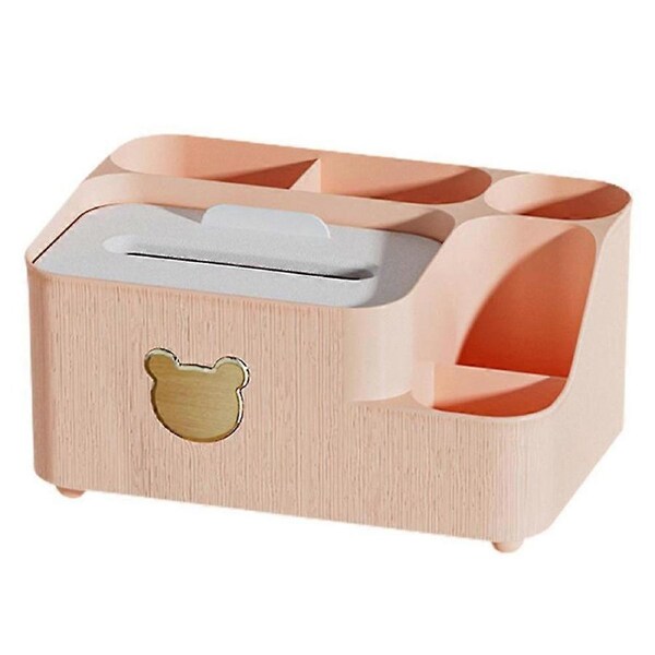 Large Household Bear Desktop Tissue Box Pumping Paper Storage Box, Multifunctional Tissue Box,orange