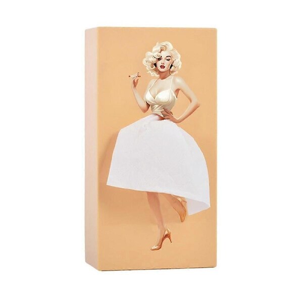 Cartoon Anime Girl Tissue Box Flying Skirt Tissue Box Tutu Girl Face Tissue Box Cute Desktop Decora