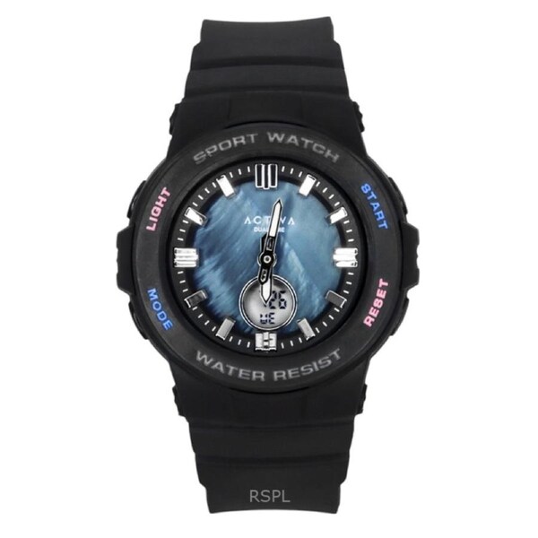 Invicta Activa Analog-Digital Quartz ACW2125-001 Unisex Watch Thermoplastic Polyurethane Strap Blue Mother of Pearl Dial