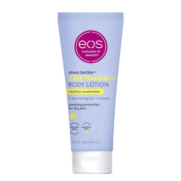 Shea Better Body Lotion - Vanilla Cashmere, 24-Hour Moisture Skin Care, Lightweight & Non-Greasy, Made with Natural Shea, Vegan 74ml