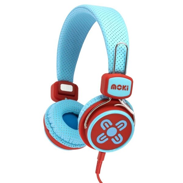 Moki Kid Safe Volume Limited Headphones - Blue & Red