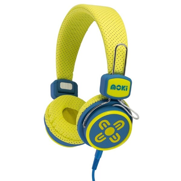 Moki Kid Safe Volume Limited Headphones - Yellow & Blue