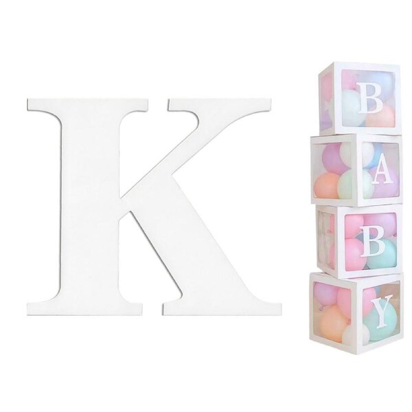 White Cardboard Letter K (Pack of 2)
