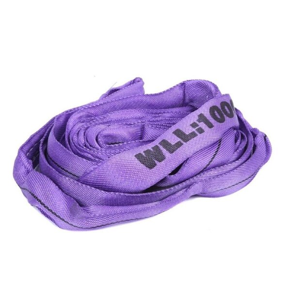 6 x LIFT SAFE Round Lifting Sling - 1T x 1m - Purple