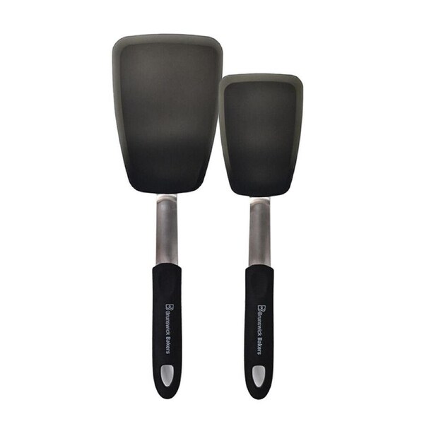 2pc Brunswick Bakers Turners Food Grade Silicone Non-Slip Utensil 33x10cm