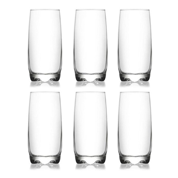6pc Artcraft Ava Hi-Ball Drinking Glass Cup Wine & Water Drinkware 390ml