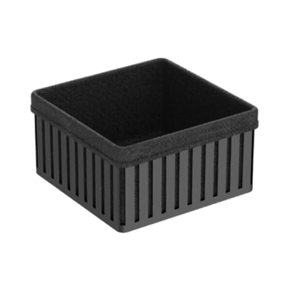 Hudson Wireware Range Bread Basket w/ Cotton Liner Home Organiser 21x 21cm Black