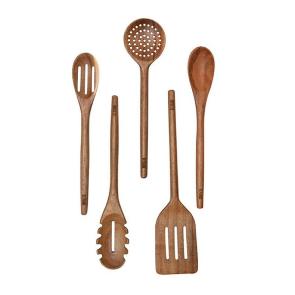 5pc Classica St. Clare Kitchen Essentials Set Durable Acacia Wood Cookware