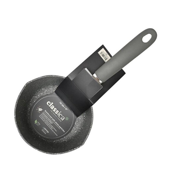 Classica Mini Milk Pot Round Non-Stick Sauce Pan Kitchen Cookware 12 cm Grey