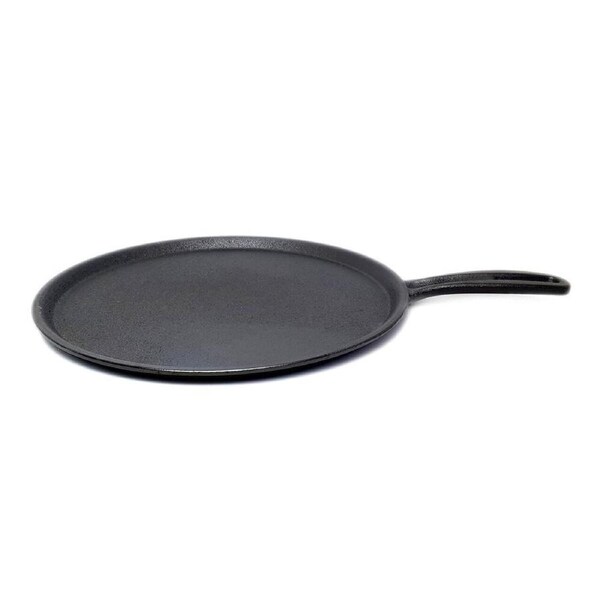 Classica Pre-seasoned Cast Iron Flat Pan All Stove Cookware 28cm Black
