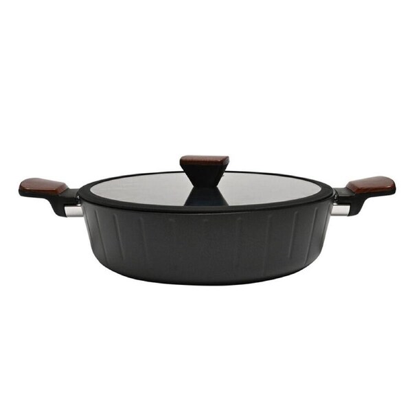 Classica Elegance 28cm Chef's Pan Non-Stick Cooking Frypan w/ Handle Black