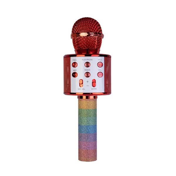 Art + Tech Wireless Bluetooth Karaoke Microphone Rechargeable Rainbow