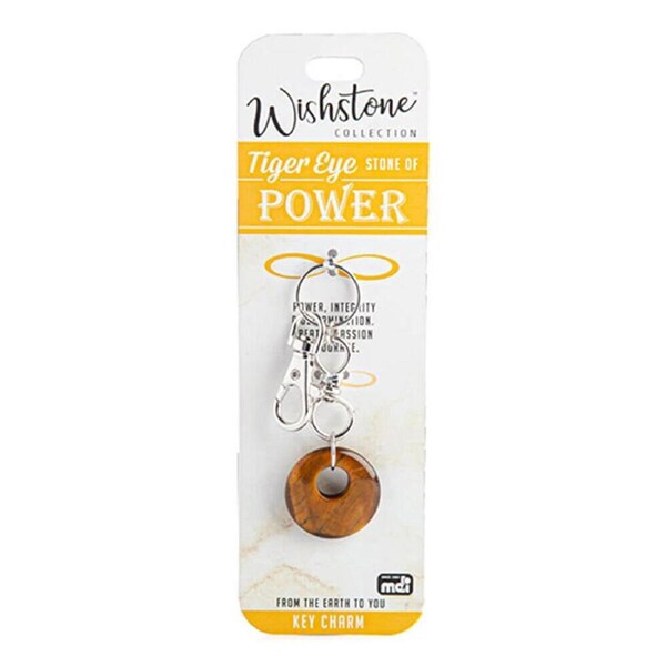 Wishstone Tiger Eye Key Charm Keychain Keyring Women's Accessories