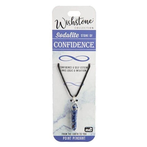 Wishstone Sodalite Point Pendant Necklace Women's Accessories Blue