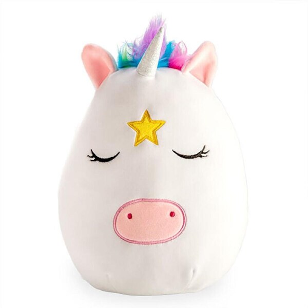 Smooshos Pal Cushion Plush Stuffed Animal Pillow Unicorn 22x16cm White