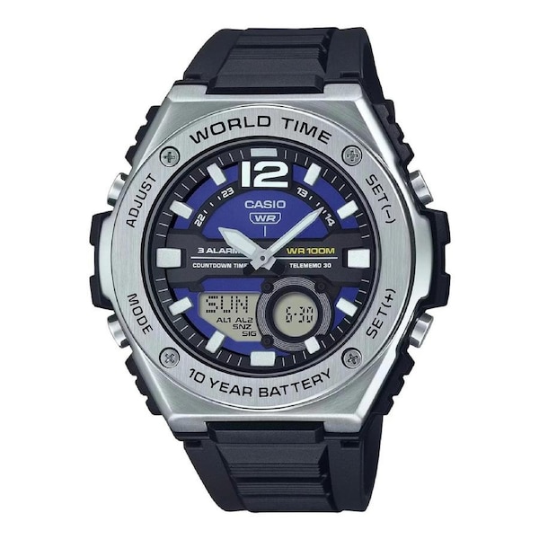 Casio Metal-Clad Dual Digital Analogue Watch MWQ100-2A