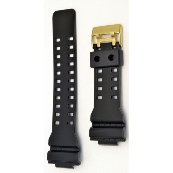 GA-110GB G Shock band only Shiny black with gold buckle - 1 week order