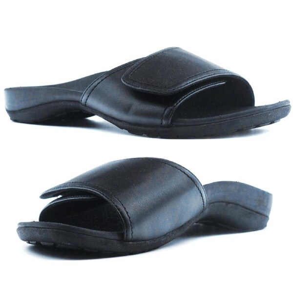 Axign Orthotic Slides Slip On Thongs Slippers Flip Flops - Black EUR 37 (Mens UK4/Ladies US6)