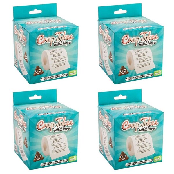 4PK Koolface Toilet & Bathroom Paper Tissue Roll Crap Jokes Printed 3ply