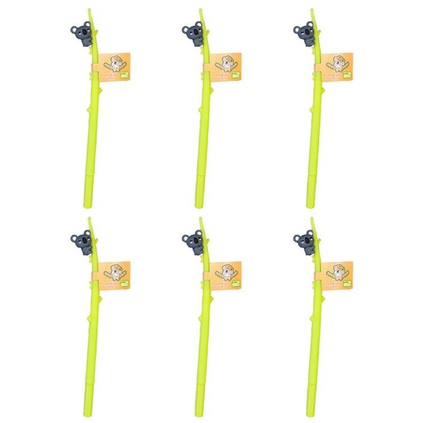 6PK Outback Mates Wiggle Gel Pen School Writting Stationery Kids/Children Koala
