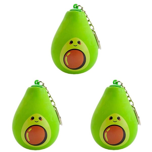 3PK MDI Stress Relief Keychain Avocado Sensory Fidget Squeeze Toy Kids/Children