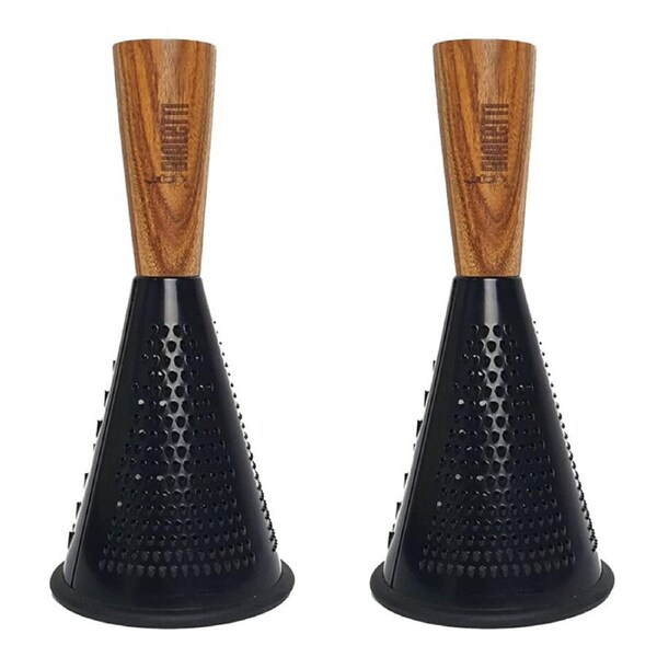 2PK St. Claire Stainless Steel Grater Silicone Non-slip Base Cookware 30cm Black