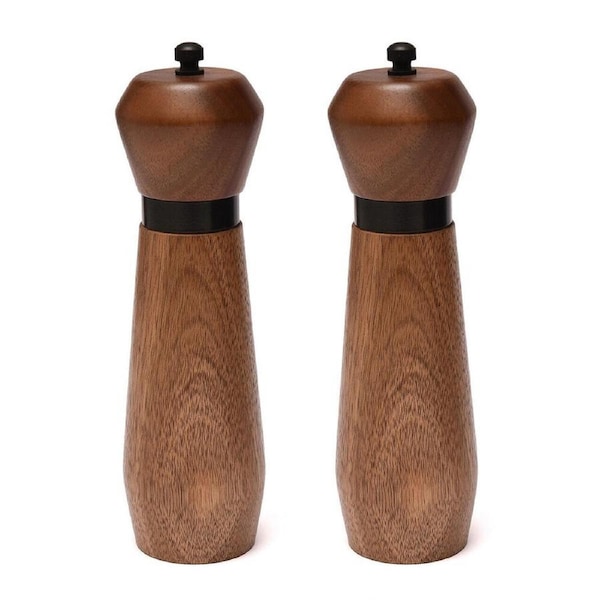 2PK St. Claire Acacia/Stainless Steel Salt & Pepper Grinder Herb Spice Mill 25cm