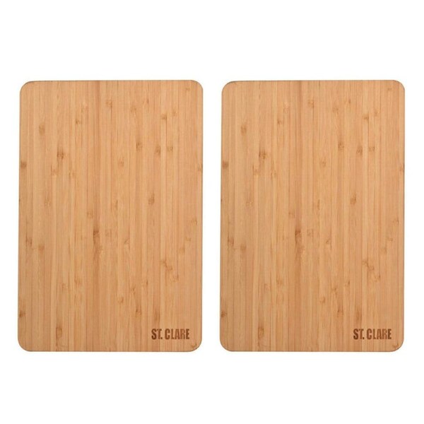 2PK St. Claire Bamboo Long Grain Chopping Board Rectangular Serveware 45x30cm