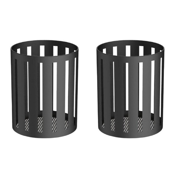 2x Hudson Wireware Range Utensil Holder Rust Resistant Organiser 13x16cm Black