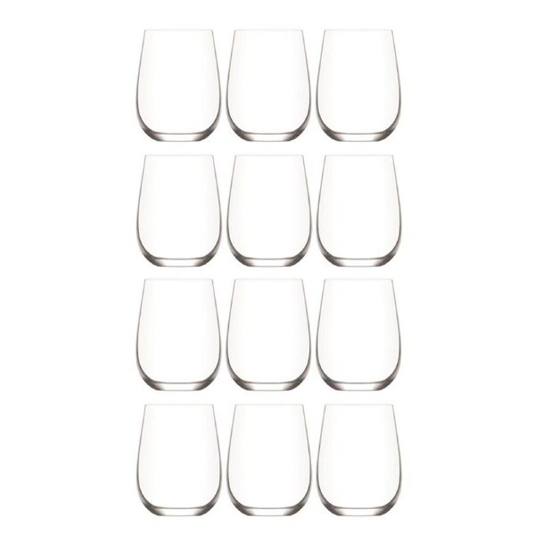 2x 6pc Artcraft Modern Hugo Stemless Glass Tumbler Drinkware 475ml Clear