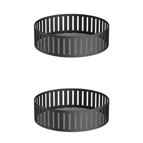 2x Hudson Wireware Range Fruit Basket Rust Resistant Organiser 30.5cm Black