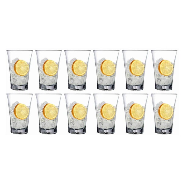 2x 6pc Artcraft Blaze Hi-Ball Water Cocktail Drinking Glass Drinkware 350ml CLR