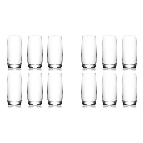 2x 6pc Artcraft Ava Hi-Ball Drinking Glass Cup Wine & Water Drinkware 390ml