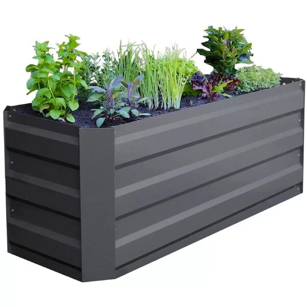 Slimline Garden Bed 120 x 45 x 45cm Charcoal