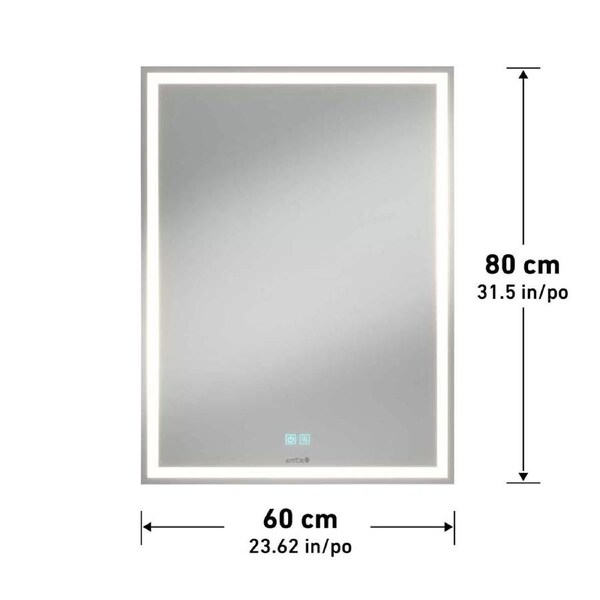 Aurea integrated led plug in wall mirror