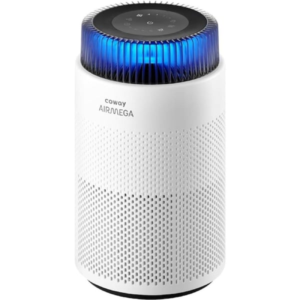 COWAY AIRMEGA 100 Air Purifier - HEPA Filter for Bushfire Smoke, Allergies, Pollen Dust, Mould, Pet Hair, Dander - 360 Degree Quiet Air Cleaner with Sleep Mode (20dB), Calming Night Light