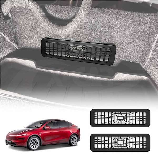 Rear Under Seat Air Conditioning Vent Covers for Tesla Model Y Juniper 2025-Onwards Flow Grille Protectors Set of 2