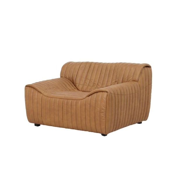 Duvina Armchair - Amber Tan Leather