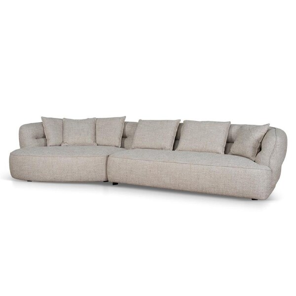 Rowe Left Chaise Sofa - Pale Beige