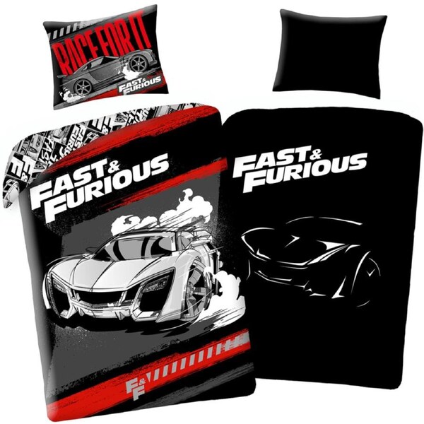 The Fast and Furious Race Glow in the Dark Cotton Quilt Cover - Single Bed Size