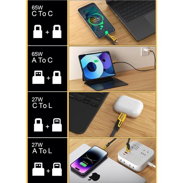 4 in 1 USB C to Lightning Cable