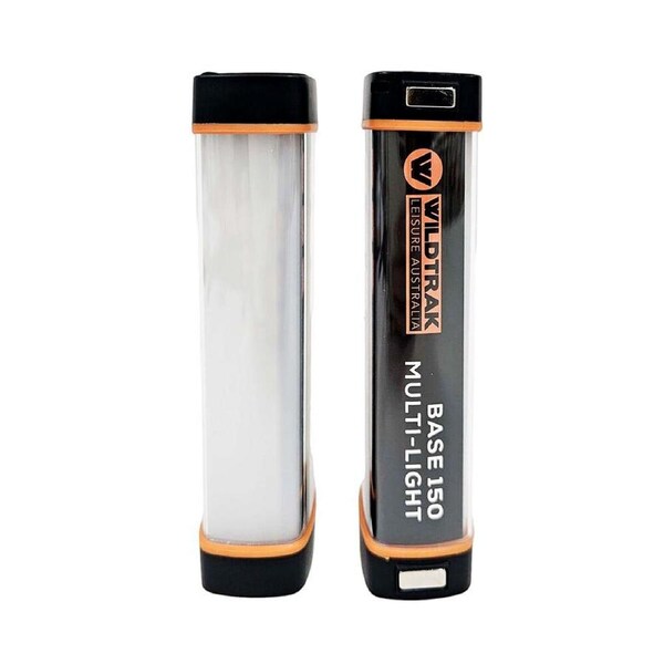 2pc Wildtrak Base 150 Camping Multi Light & Powerbank Rechargeable
