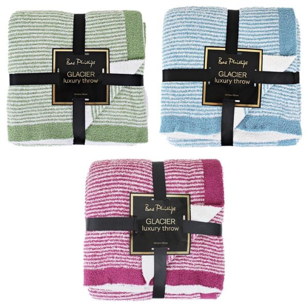 Bas Phillips Glacier Luxury Throw Boysenberry