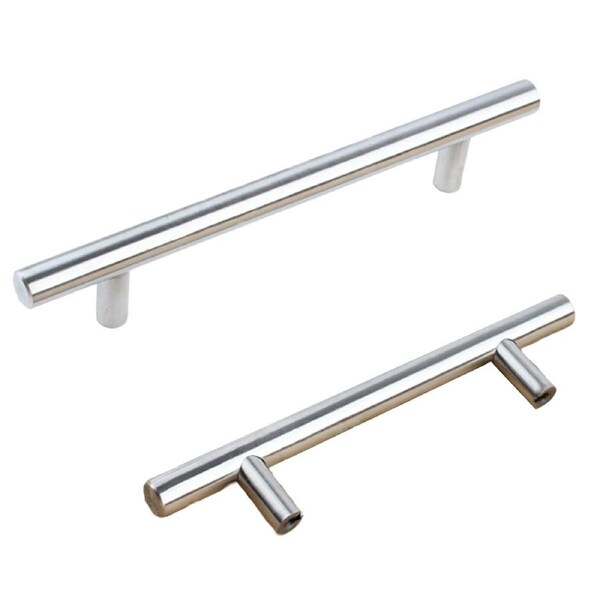 Kitchen Cabinet Door Handles Brushed Stainless Steel Door Drawer Pull Knob T Bar - 100mm 64mm 5 Pack
