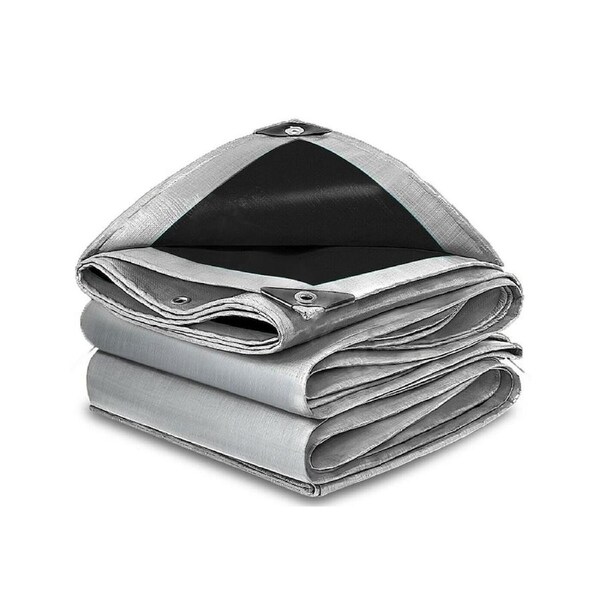 Heavy Duty Tarpaulin Tarp Waterproof Camping Poly Tarp Cover Sheet - 130GSM 3.05 x 3.66m