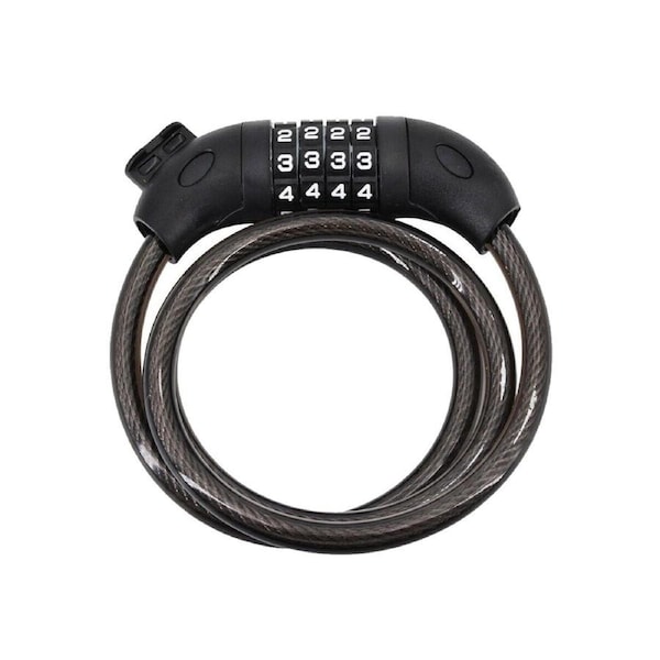 Bike Bicycle Cycling Lock 4-Digit Combination Security Cable Lock - 1M 1pc