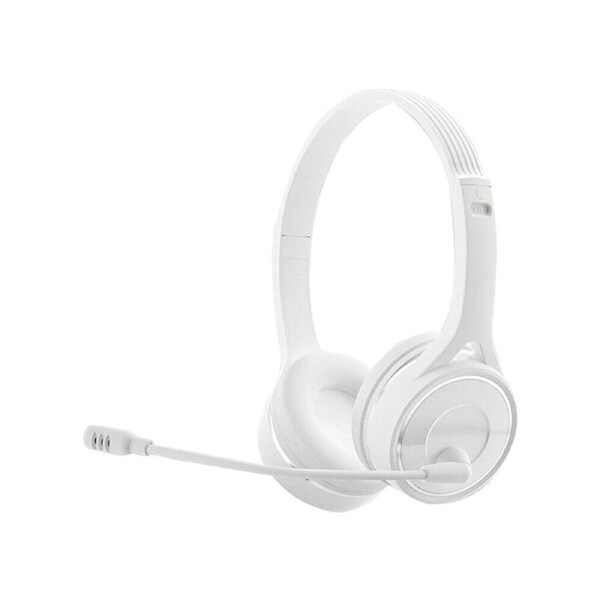 Bluetooth Noise Cancelling Earphone Headset Wireless Headphones With Mic White Long
