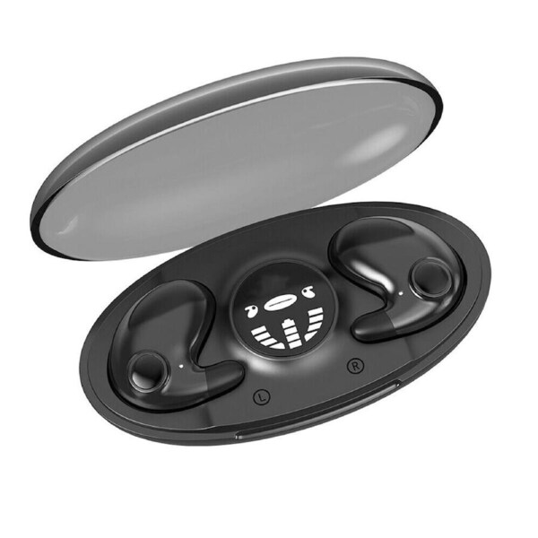 Invisible Sleep Wireless Earphone IPX5 Waterproof Double Noise Cancelling Black
