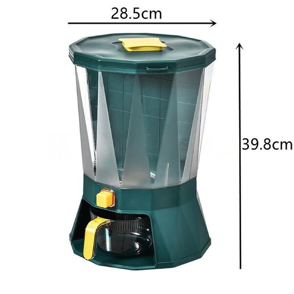 Auto Grain Case Cereal Dispenser Storage Box Kitchen Dry Food Rice Container Green