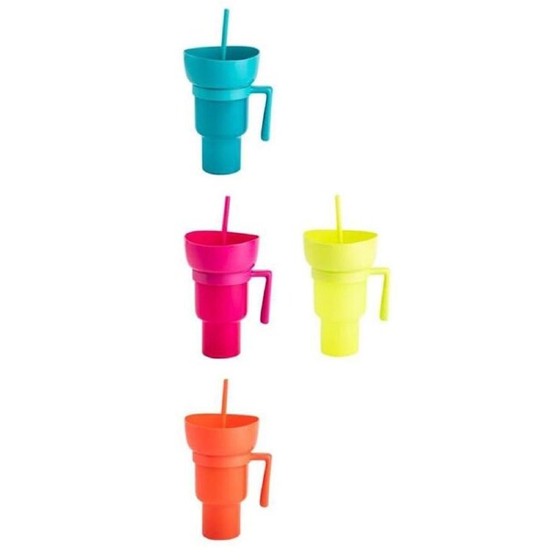 Stadium Tumbler Popcorn Cup Snack Cup Multifunctional Cup - 1000ml Blue